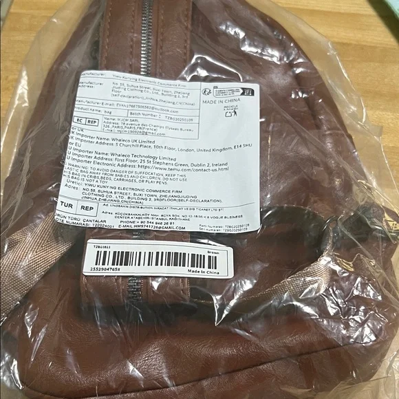 #1347=Brown Embossed Women's Backpack - Picture 7 of 7